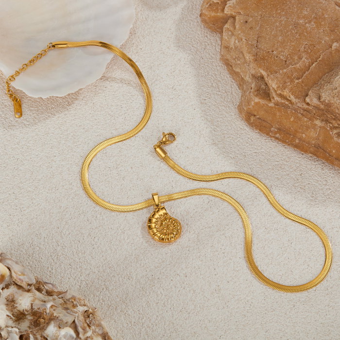 Colier inox cu melc de mare [9]