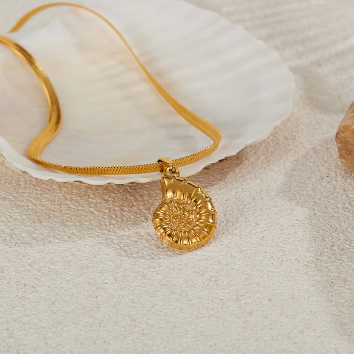 Colier inox cu melc de mare [10]