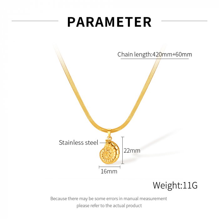 Colier inox cu melc de mare [11]