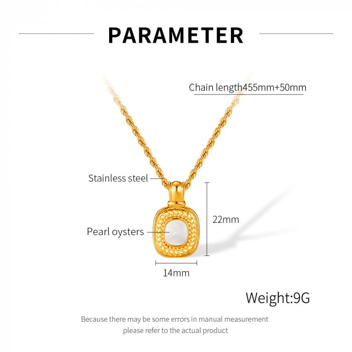 Colier inox cu pandantiv si Abalone [9]