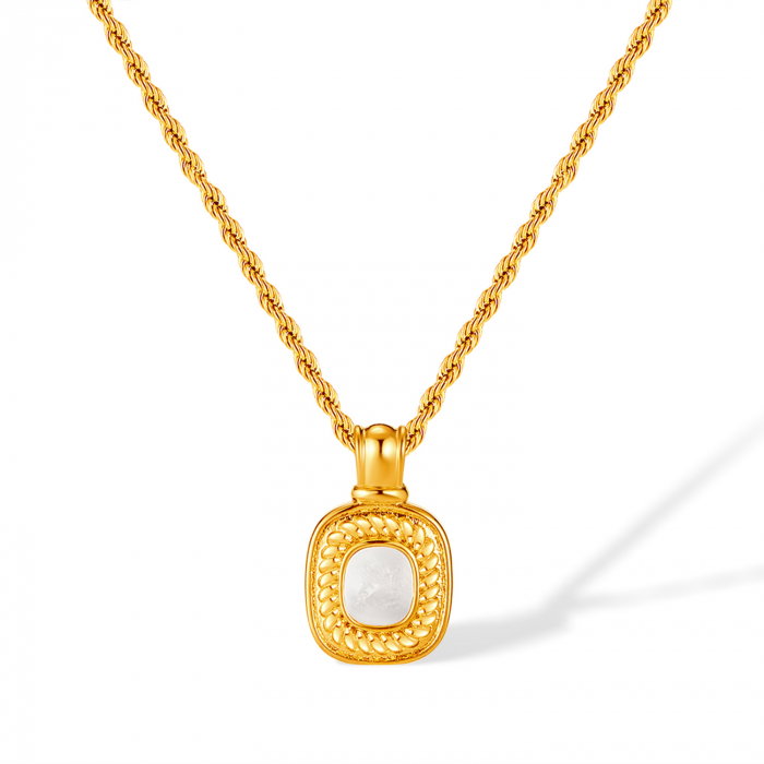 Colier inox cu pandantiv si Abalone [1]