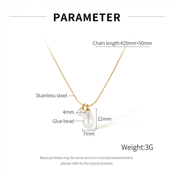 Colier inox cu perle [7]