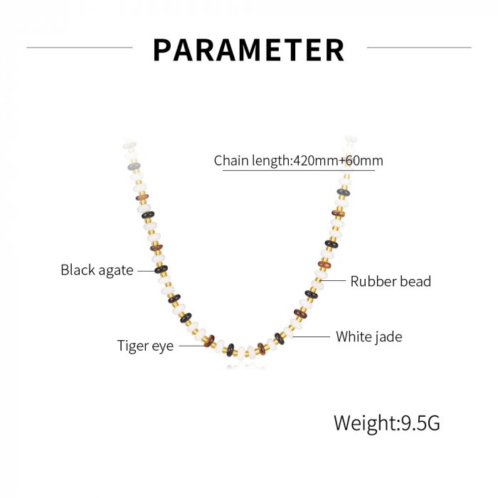 Colier inox cu pietre semipretioase [9]