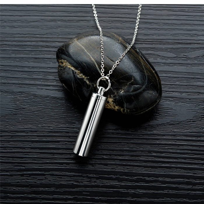 Colier inox cu recipient cilindric [6]