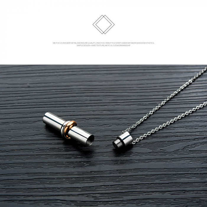 Colier inox cu recipient cilindric [4]