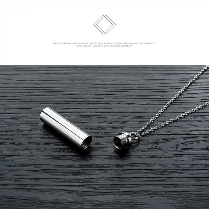 Colier inox cu recipient cilindric [5]
