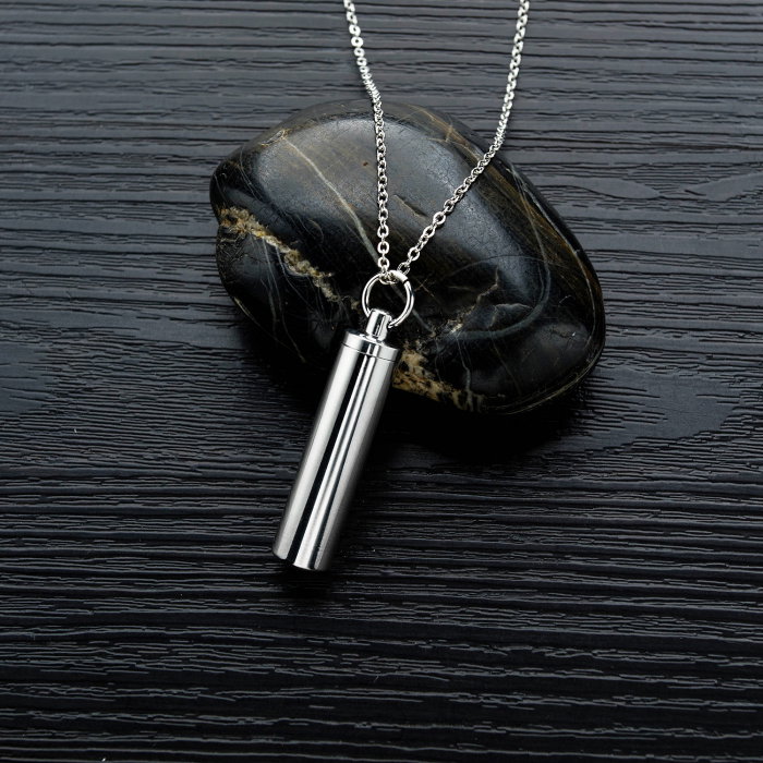 Colier inox cu recipient cilindric [8]