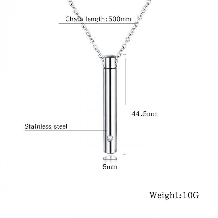 Colier inox cu recipient cilindric [5]