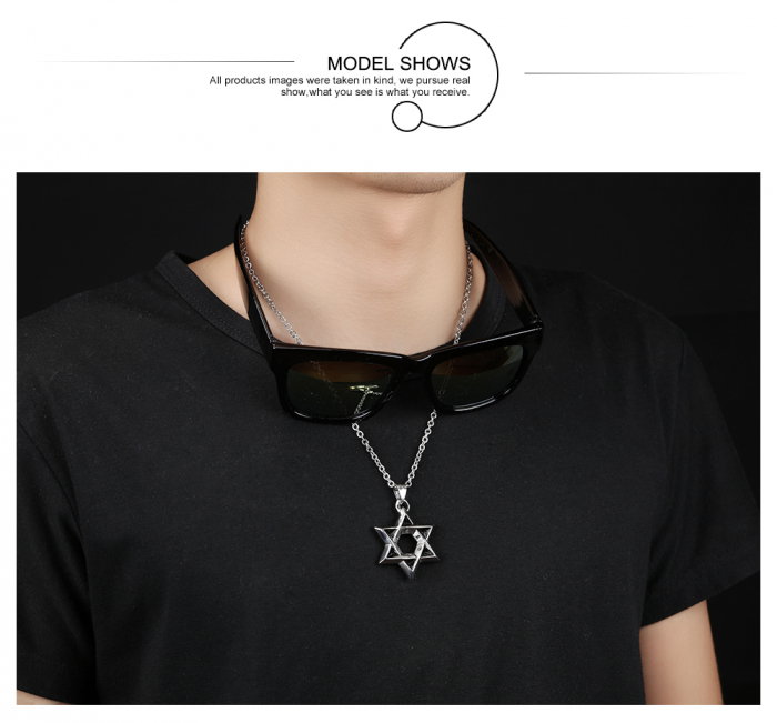 Colier inox cu Steaua lui David [4]