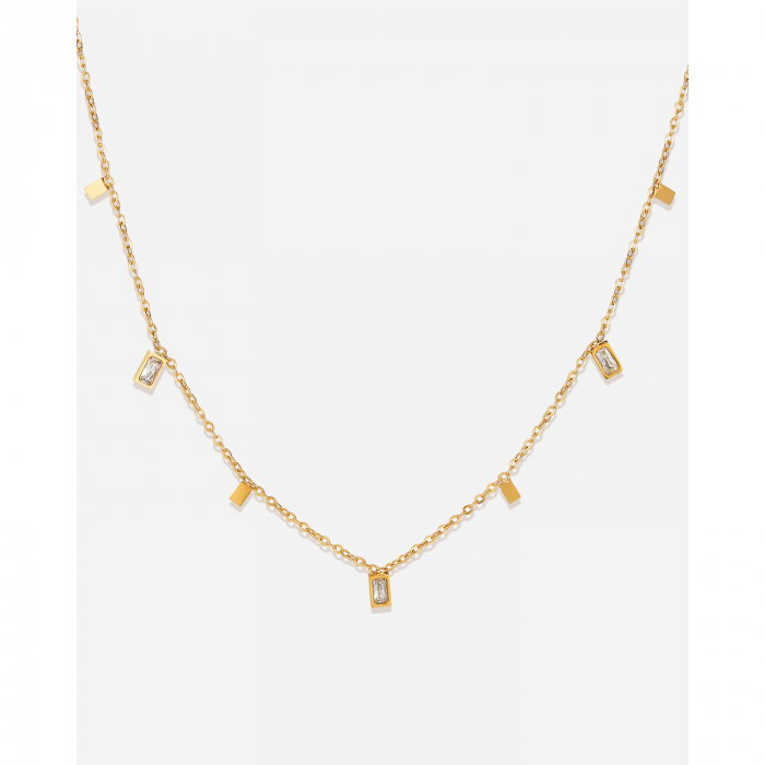 Colier inox cu zirconii [15]