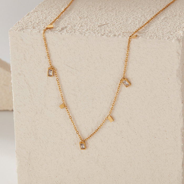 Colier inox cu zirconii [7]