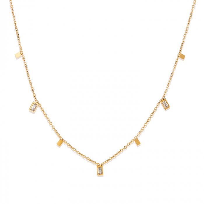 Colier inox cu zirconii [1]