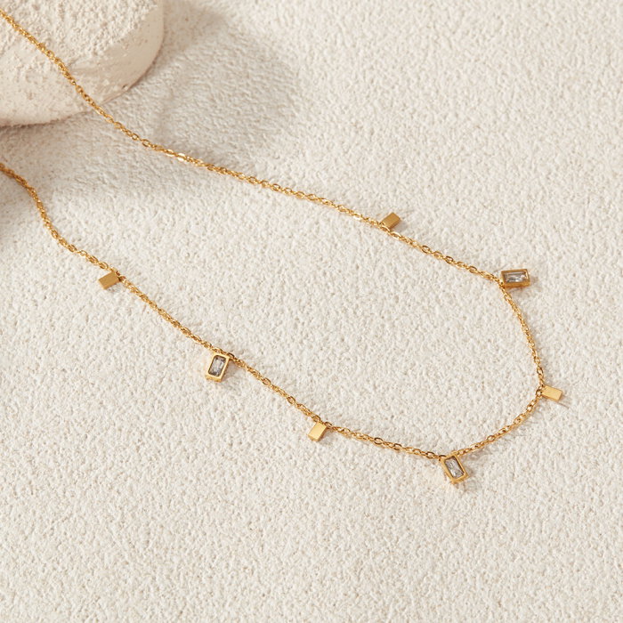 Colier inox cu zirconii [9]