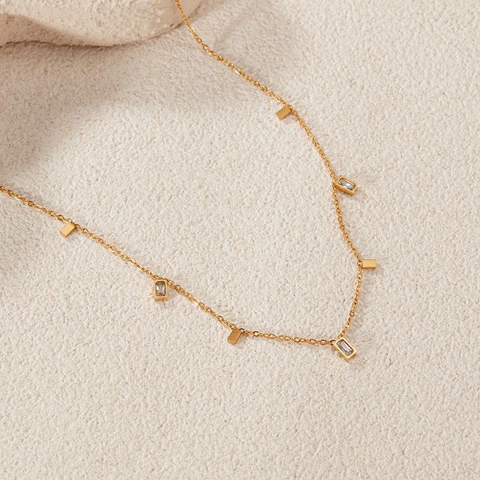 Colier inox cu zirconii [3]