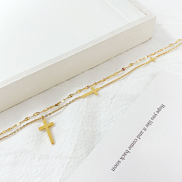 Colier inox dublu cu cruciulite [12]