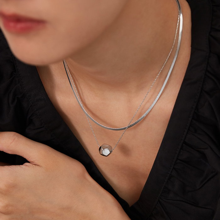 Colier inox dublu minimalist [11]
