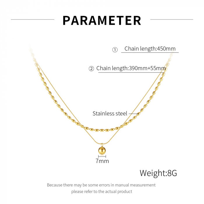 Colier inox dublu minimalist [8]