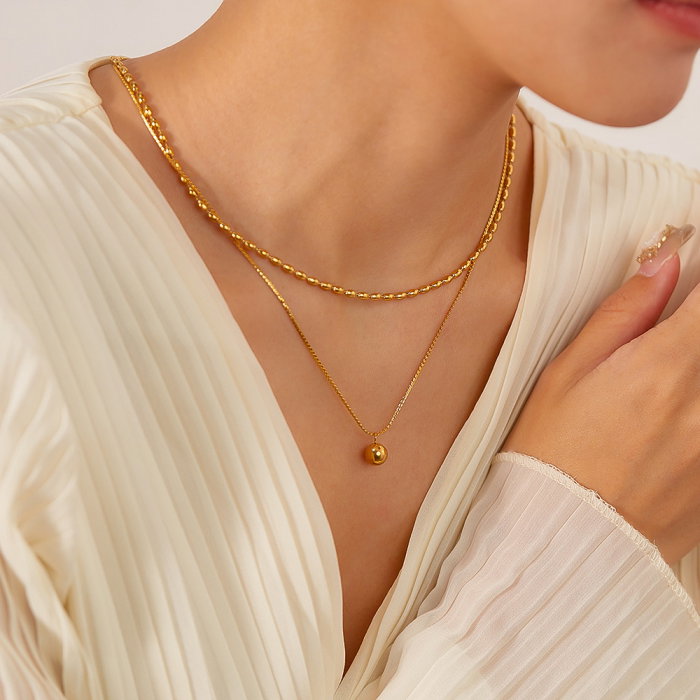 Colier inox dublu minimalist [2]