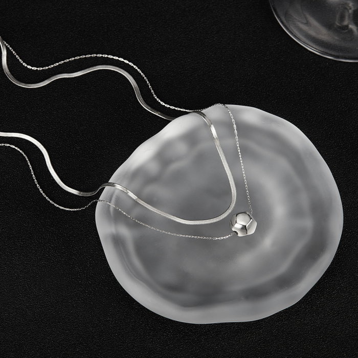 Colier inox dublu minimalist [9]