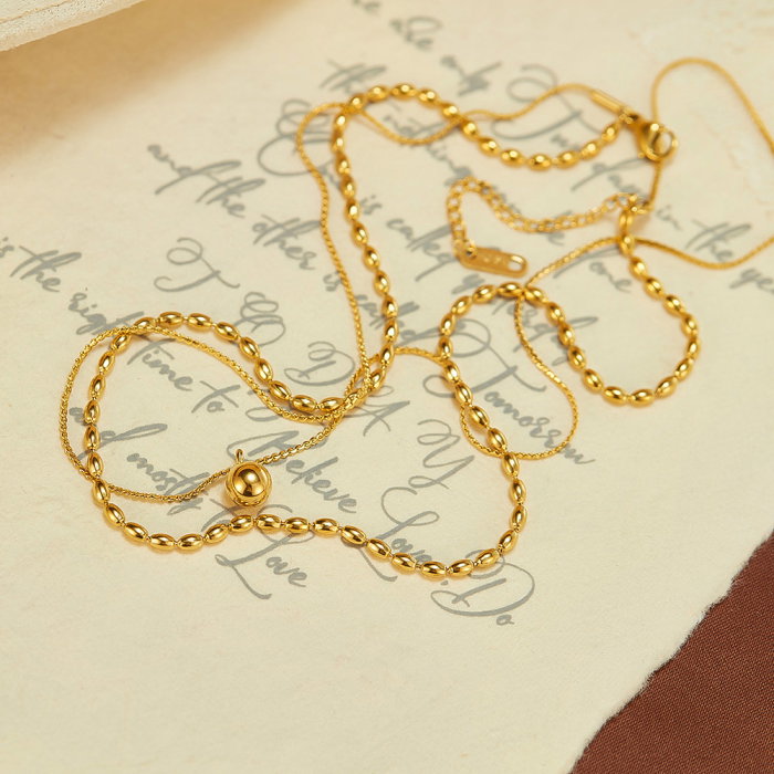 Colier inox dublu minimalist [3]