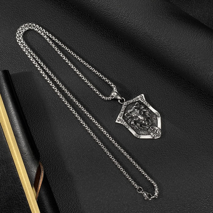 Colier inox Leu Regal din Oțel Inoxidabil – Simbol al Forței și Curajului [3]