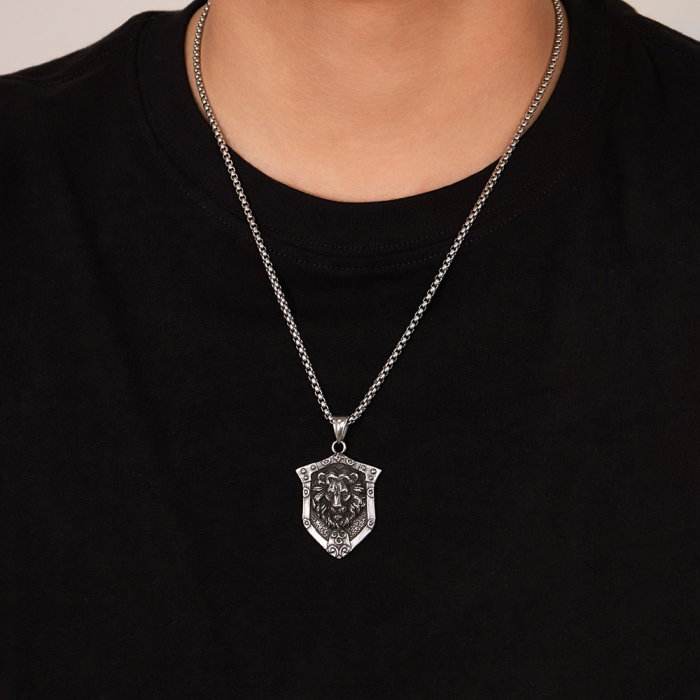 Colier inox Leu Regal din Oțel Inoxidabil – Simbol al Forței și Curajului [8]