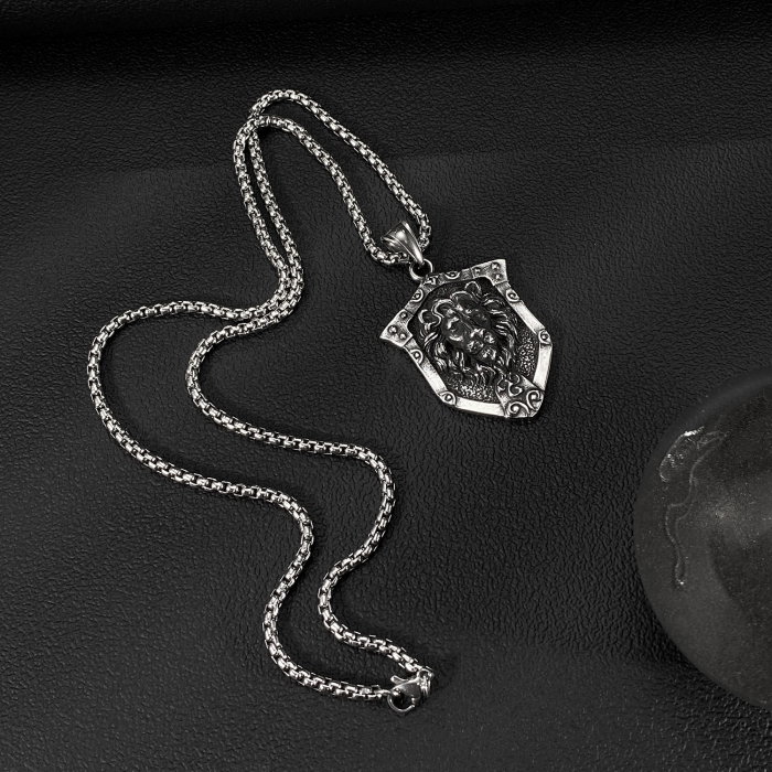 Colier inox Leu Regal din Oțel Inoxidabil – Simbol al Forței și Curajului [12]