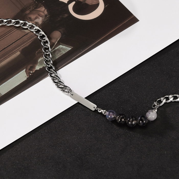 Colier inox mix cu pietre naturale [7]