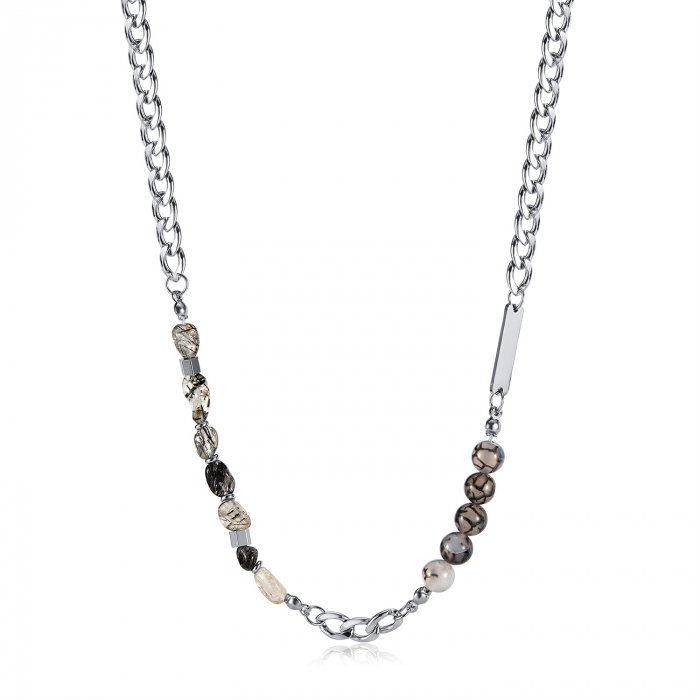 Colier inox mix cu pietre naturale [1]