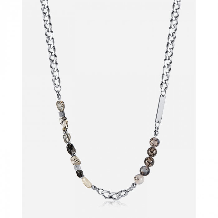 Colier inox mix cu pietre naturale [15]