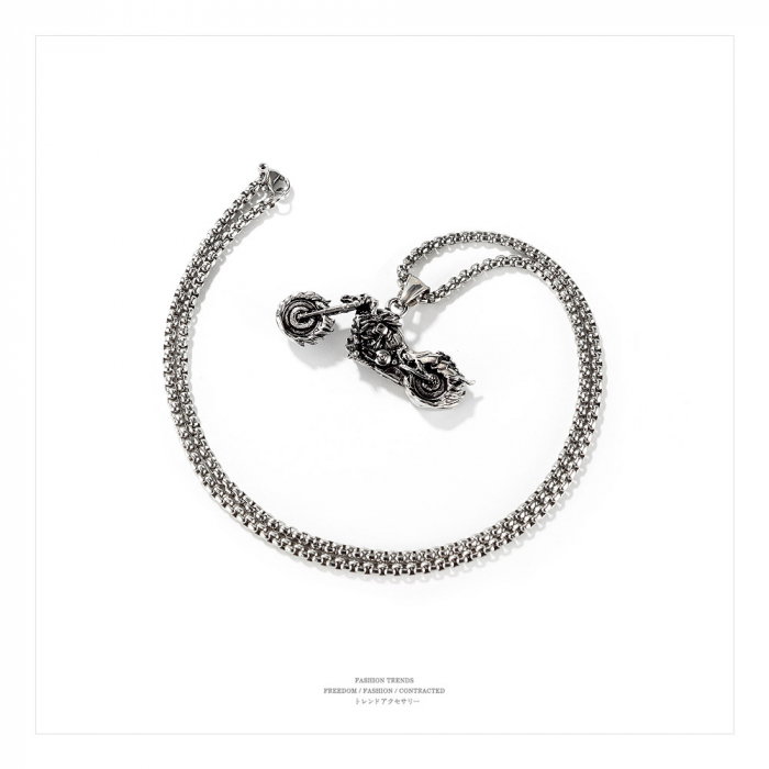 Colier inox motocicleta Ghost Rider 55 cm [6]