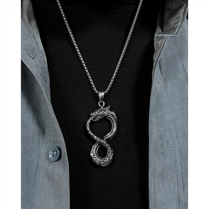 Colier inox Ouroboros 70 cm [12]