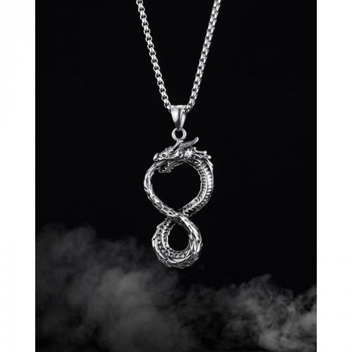 Colier inox Ouroboros 70 cm [3]