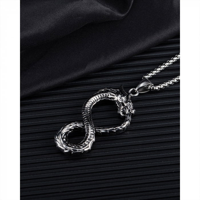 Colier inox Ouroboros 70 cm [10]