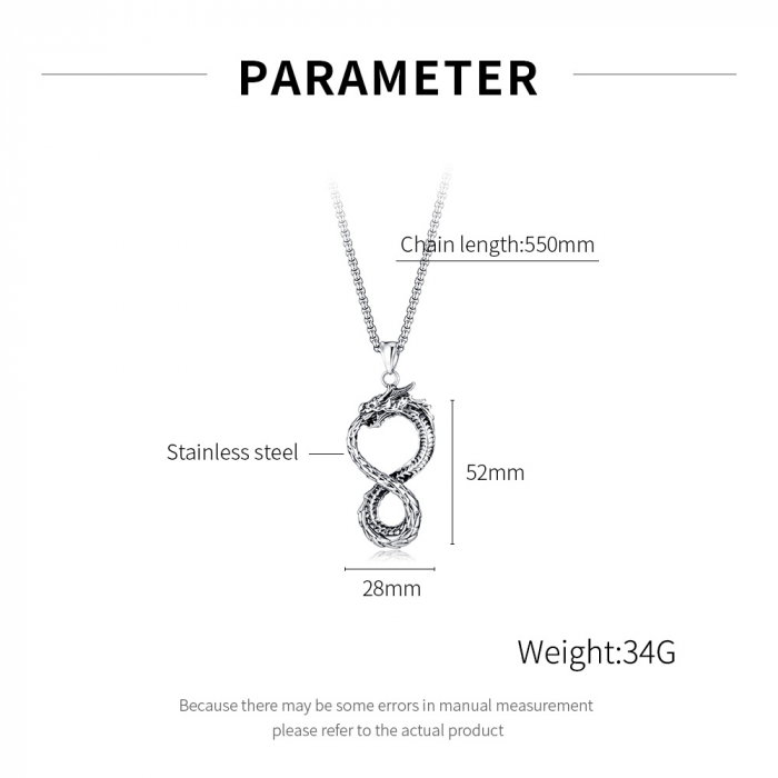 Colier inox Ouroboros 70 cm [5]