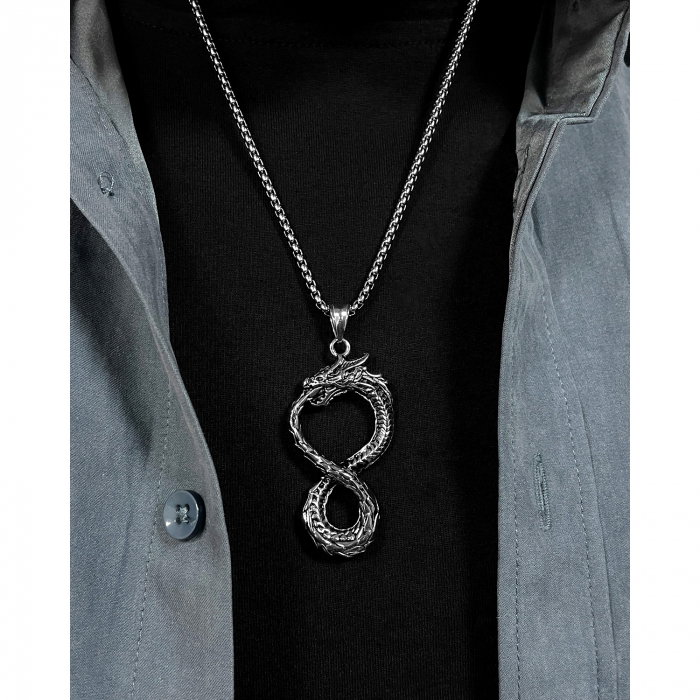 Colier inox Ouroboros 70 cm [2]