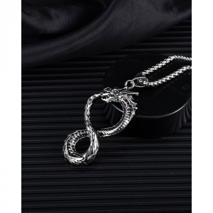 Colier inox Ouroboros 70 cm [6]
