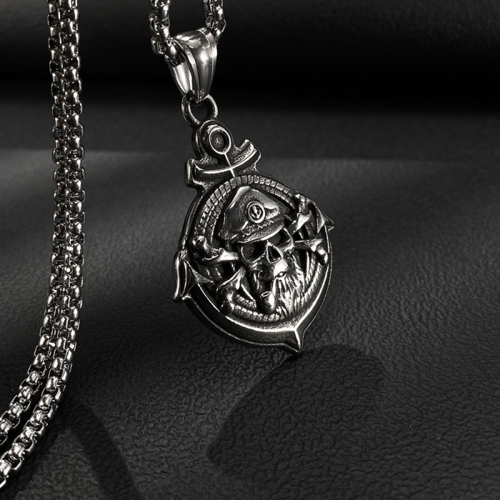 Colier inox Pirat cu Ancoră – Simbol al Libertății și Aventurii [5]