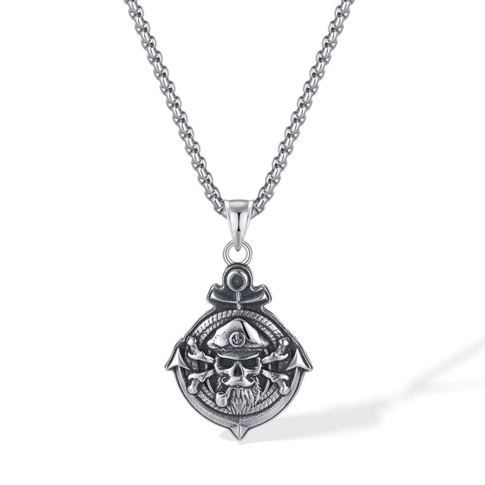 Colier inox Pirat cu Ancoră – Simbol al Libertății și Aventurii [1]