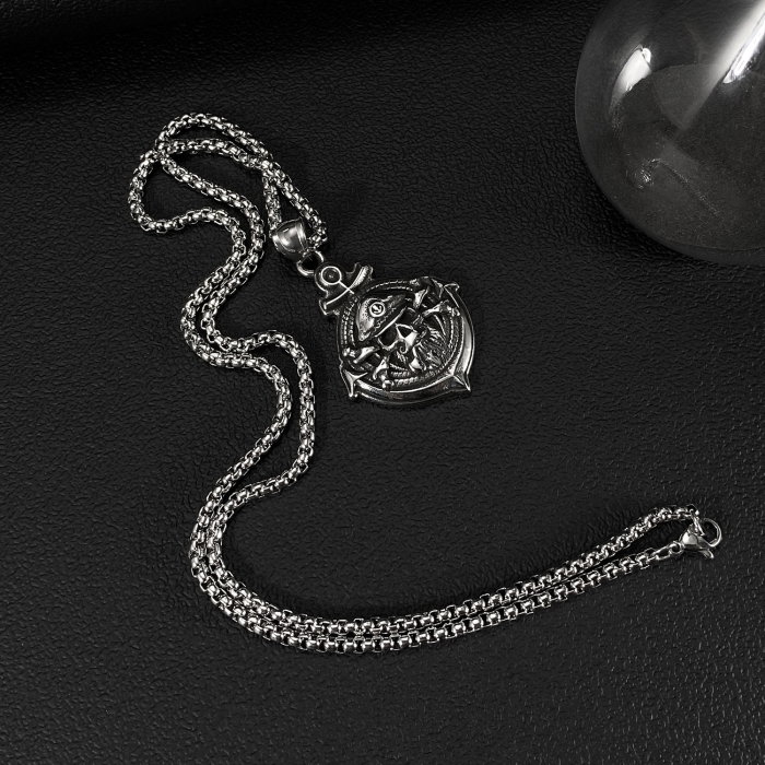 Colier inox Pirat cu Ancoră – Simbol al Libertății și Aventurii [12]