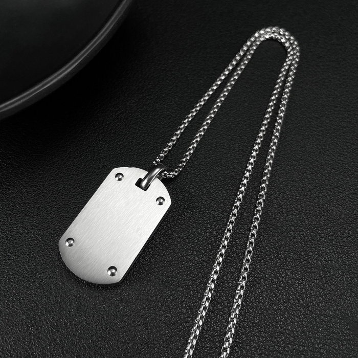 Colier inox placuta cu craniu [9]