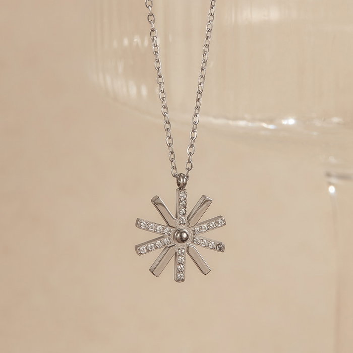 Colier inox steluta cu zirconii [3]