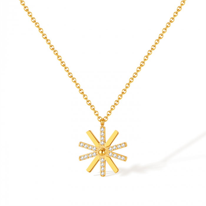 Colier inox steluta cu zirconii [1]