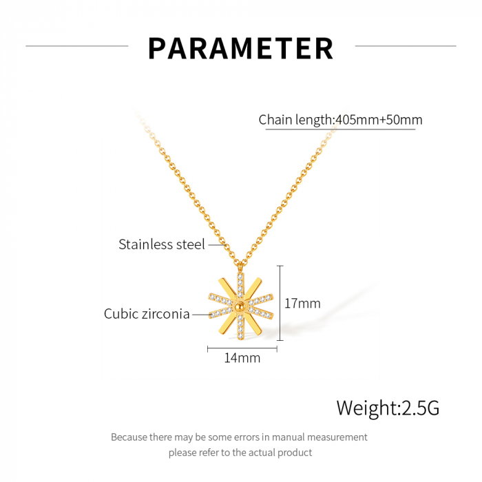 Colier inox steluta cu zirconii [7]