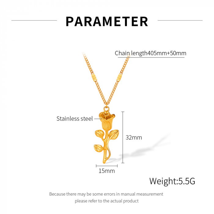 Colier inox trandafir [13]