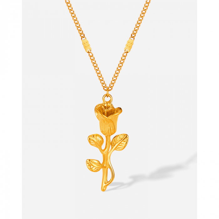 Colier inox trandafir [8]