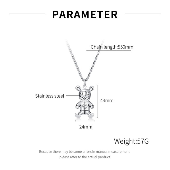 Colier inox Ursuleț Unisex [12]