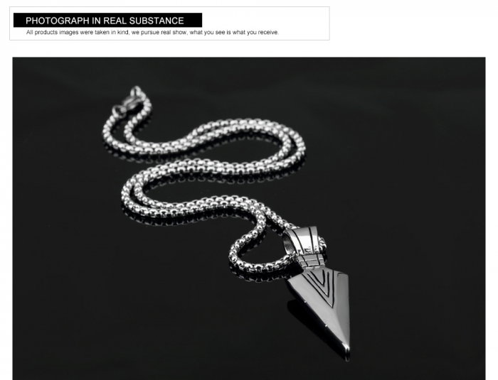 Colier inox varf de sageata 55 cm [5]