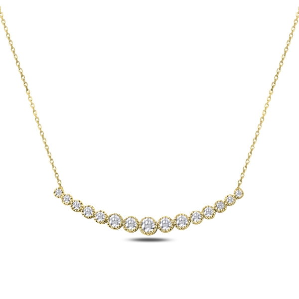 Colier tennis argint 925 aurit cu zirconii albe - Be Elegant CTU0079 [1]