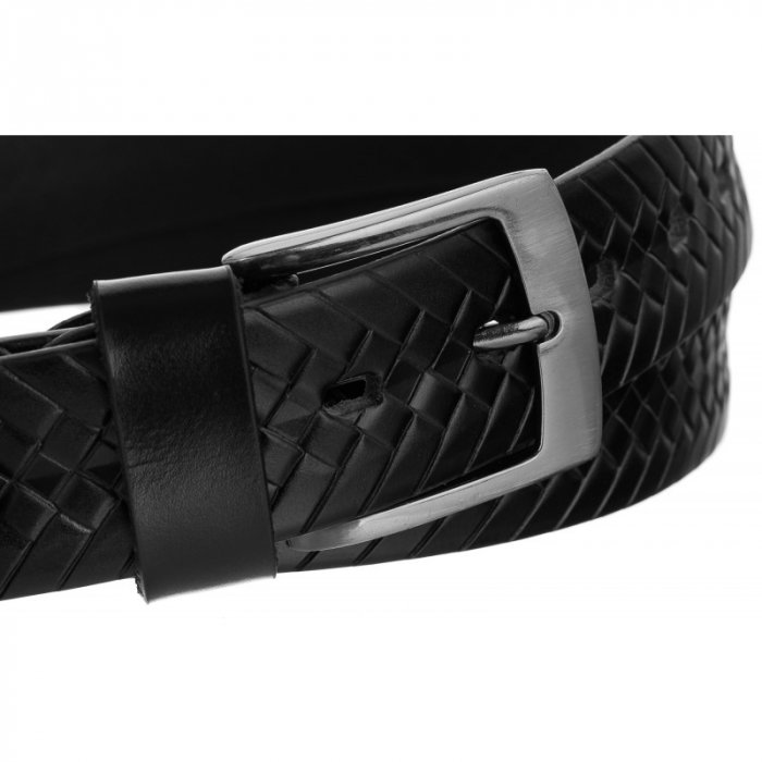 Curea barbati CRLG111, Neagra, Piele naturala, 3,4 cm latime [3]